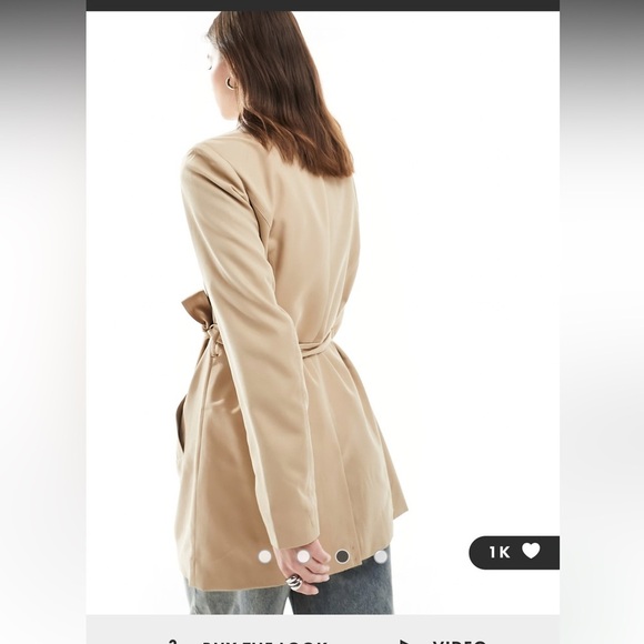 Michael Kors full button up collard belted ginger root trench coat  XL - Picture 4 of 16